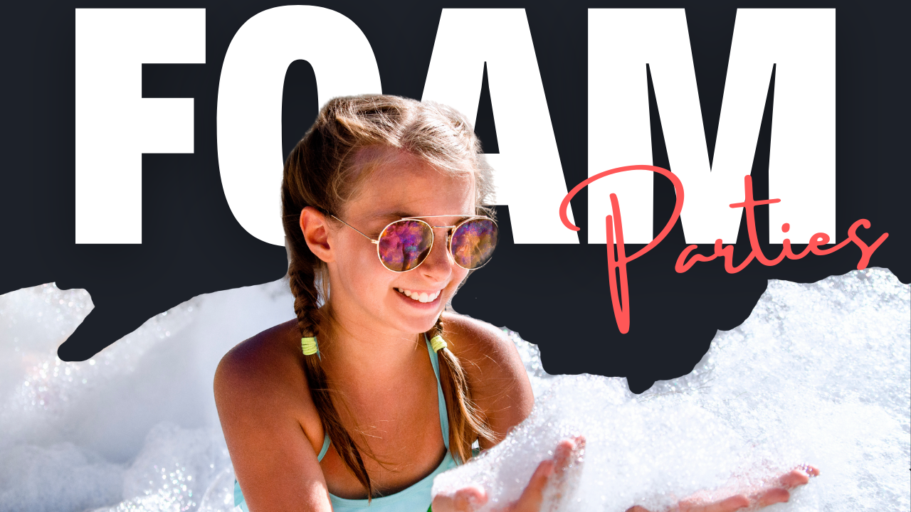 Gator Playground foam party setup