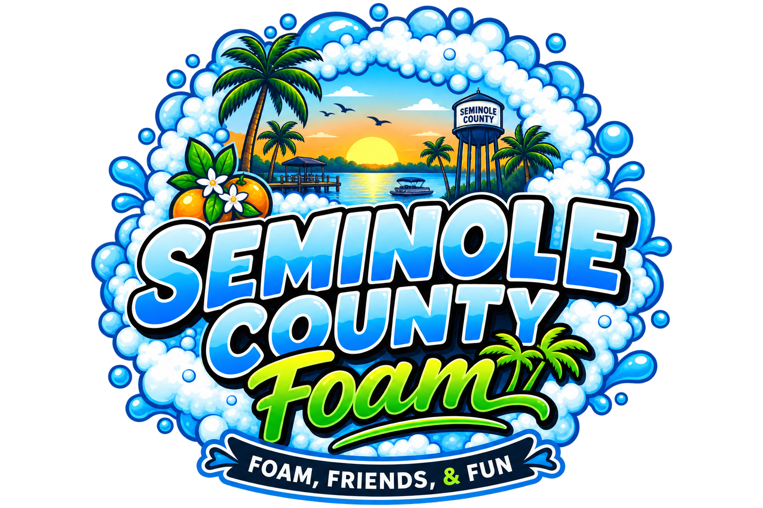 Seminole County Foam Parties logo
